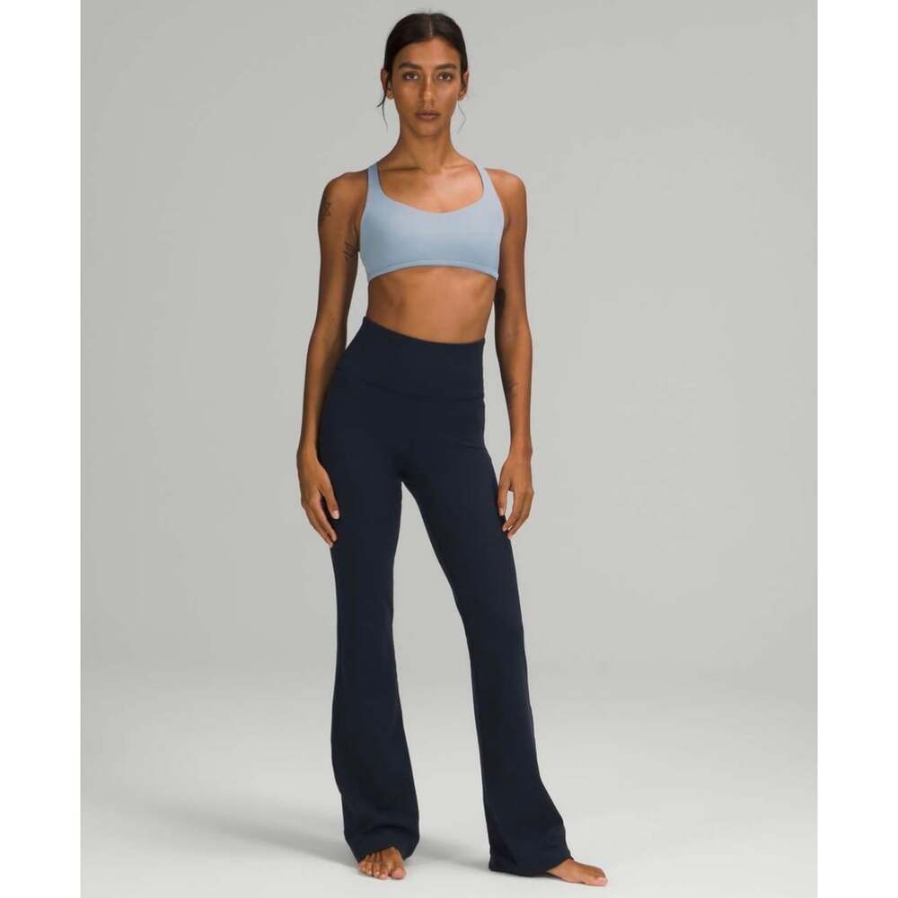 Lululemon Groove Super-High-Rise Flared Pant Nulu True Navy Size 4 32.5” Inseam